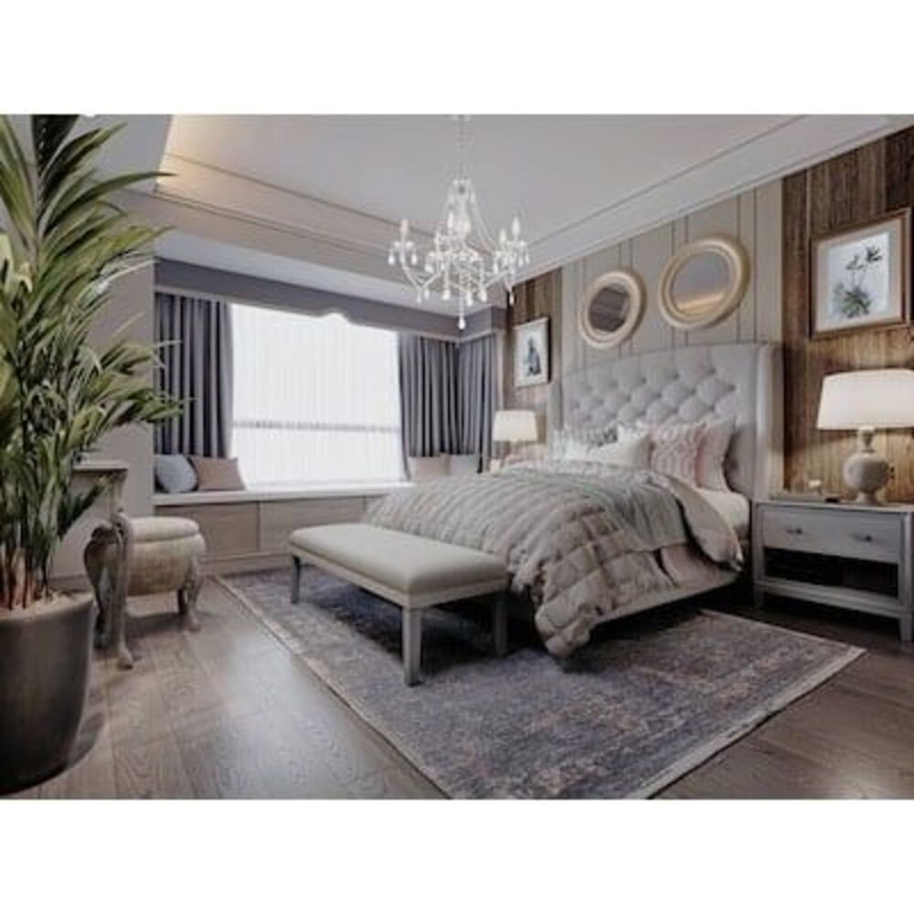 allen + roth Brookehill 5 -Light Chrome Plug-in/Hardwired Crystal Clear glass St - Picture 5 of 5